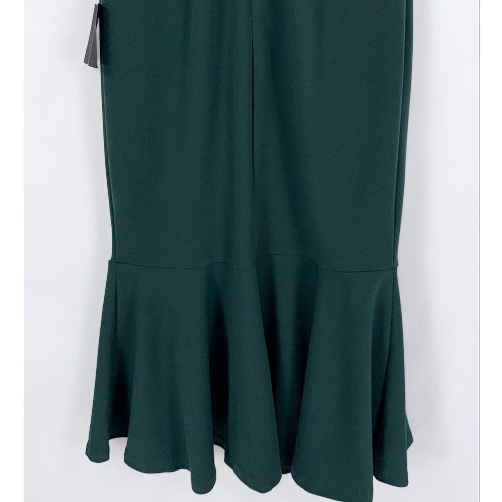 Lulus Moment Maker Square Neck Trumpet Midi Dress Women's Small Green - Picture 11 of 16